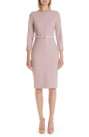 Max Mara Karub Belted Stretch Wool Dress   Nordstrom at Nordstrom